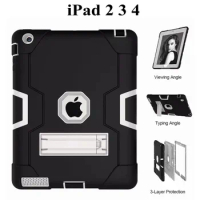 New Armor Case For iPad 2 3 4 Funda Kids Safe Heavy Duty Silicone Hard Cover For Apple ipad 4 3 2 9.7 inch Tablet Case A1458
