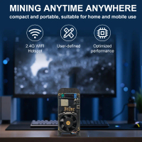 Bitaxe 601 Bitcoin Miner, 1.2TH/s Hash Rate, BM1370 ASIC Chip, 2.4G WiFi, 18W/TH Power Efficiency, O