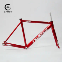 TSUNAMI SNM100 Frameset 700C Aluminum Fixed Gear Frame and Fork Track Fixie Bike 49CM 52CM 55CM 58CM Single Speed Bicycle Parts