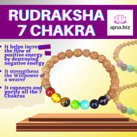 COD Original Rudraksha 7 Chakra Crystal Bracelet (6.5mm)(Unisex)