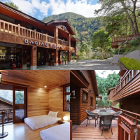 【台中商旅八仙山莊】四人獨棟木屋1泊2食早餐+套餐式晚餐★贈1位6歲孩童(山泉水戲水池/近谷關八仙森林園區)