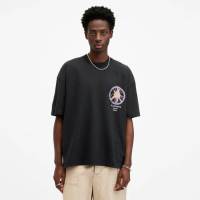 【ALLSAINTS】ORBS 短袖T恤Washed Black M009PA(寬鬆版型)