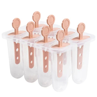 8 Gird DIY Popsicle Mould Baby Food Supplement Ice Tray Mold for Yogurt Pudding Pureed Fruit Protein