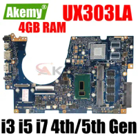 UX303LA for ASUS UX303 UX303L UX303LN UX303LB U303LN Laptop Motherboard Mainboard with i3 i5 i7 4th Gen 5th Gen CPU 4GB RAM