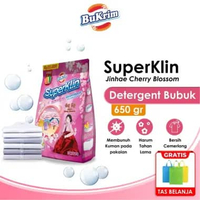 Bukrim SuperKlin Sensorial Cherry Blossom Detergent Bubuk Pembersih Pakaian [650 Gr]