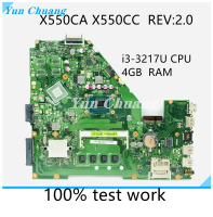 เมนบอร์ด X550CA X550CC REV:2.0 สำหรับแล็ปท็อป X550CC X550CL R510C Y581C X550CA พร้อม CPU i3 i5 i7 4G