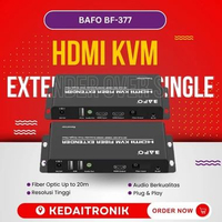 BAFO BF 377 HDMI KVM Extender FO Fiber Optic Up to 20KM BF377 Over Single Fiber Optic