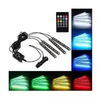 DRL LED Kolong Dashboard Remote HITAM - LED RGB - Lampu Neon Dashboard
