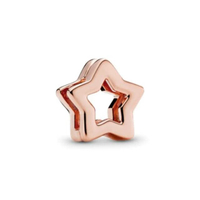 คลิปชาร์ม PANDORA Reflexions star clip charm in PANDORA Rose สีโรส