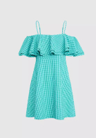 Urban Revivo Checkered Ruffle Cami Dress