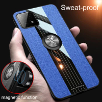 Cloth Case For OPPO A72 A74 A75 A83 A85 A91 A92 A92S A93S A94 A95 A96 A97 Shockproof Ring Stand TPU Bumper Phone Back Cover