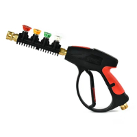 Portable Car High Pressure Power Washer Gun Power Washer Spray Nozzle Gun Cleaning Washing Machine with 5 nozzle tips