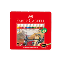 Faber-Castell 輝柏 進口24色鐵盒色鉛筆 紅盒.油性 115845