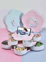 【家裡來客必備】創意瓜子盤雙層旋轉糖果盒干果家用客廳茶幾2023新款果盤零食收納