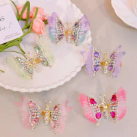 Korean Style Butterfly Hair Clip Sweet Hair Clip Hairpin Hanfu Hair Accessories Hair Ornament Headwear Butterfly Hairpin Party