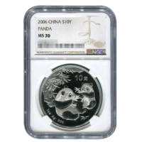 2006 China 1oz Silver Panda Coin NGC 70