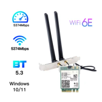 5374Mbps Wi-Fi 6E Intel AX210 Bluetooth 5.3 Desktop Kit Wifi Wireless Network Card 802.11ac/ax Intel AX200 8265 NGFF Antenna