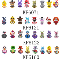 Cartoon FNAF Five Nights at Freddys Building Blocks Bricks Dolls Mini Action Toy Figures Assemble Holiday Gifts