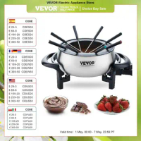 VEVOR 3Qt Electric Chocolate cascade Melting Pot Fondue Pot Set Cheese Melting Warmer Home Appliance for kitchen