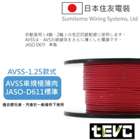 《tevc》W006 1.25 mm 零售 日本製 花線 電線 汽車 機車 引擎室 avss 車用 薄肉 avs 車規