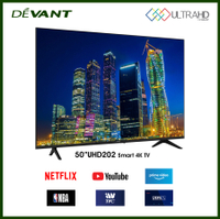 DEVANT 50UHD202 50 inch Ultra HD (UHD) 4K Smart TV - Netflix, YouTube and FREE Wall Bracket