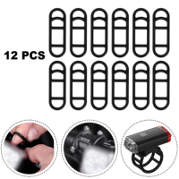 12pcs Silicone Straps Mount For Bike Handlebar / Seatpost / Helmet Bicycle Light Remote Control Bell Mount Rubber Band Accessory