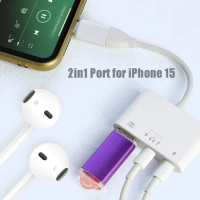 New USB C Adapter for iPhone 15 OTG Type C /Lightning to USB Adapter for iPhone 15Pro USB C to IOS Charging OTG Accessories