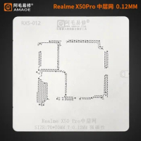 Amaoe Middle Layer BGA Reballing Stencil for Realme X50 Pro CPU IC Chip repair tools Tin Planting Soldering Net