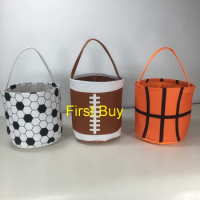 100pcs/lot Children's day gifts basket ball baseball football pattern boys spring big storage bags outdoor bucket basket