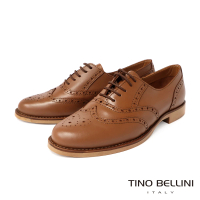 TINO BELLINI 貝里尼 義大利進口經典雕花牛皮牛津鞋FWHT001A(棕)