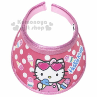 小禮堂 Hello Kitty 兒童鐳射光半罩遮陽帽《粉.點點》防曬帽.鴨舌帽