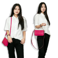 【DKNY】母親節禮物 粉紅 宴會包 仕女包 鍊條女包 手提包 包包 肩背袋 側背包 單肩包(1420 BL4)