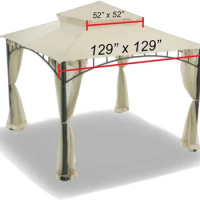 Replacement Canopy for Target Madaga Gazebo, Beige