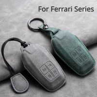 Car Key Cover For Ferrari F430 488 458 F12 Roma 812 F8 Leather Car Key Case Cover For Ferrari Car Ke
