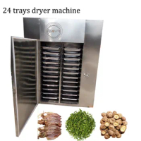 24 Trays Fruit Vegetables Drying Machine Electric Fruit Dehydrator Gas Stainless Steel Drying Equeipment
