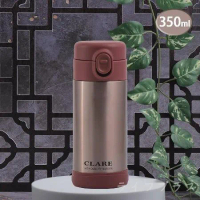 CLARE316不鏽鋼陶瓷彈跳保溫杯-350ml-玫瑰金-1支組