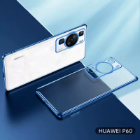 For Huawei P60 Pro Case Luxury Plating Transparent Soft Silicone Back Cover For Huawei P60 P 60 Art 