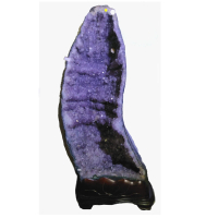 【古緣居】紫氣東來巴西天然紫晶洞 實木底座擺飾(42.75公斤)