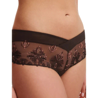 【Chantelle 仙黛爾】Champs Elysees.專櫃 性感 無痕 四角 丁字女內褲 紅棕特.26040_0Q2(刺繡蕾絲)