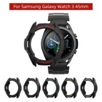 SIKAI 2021 Case For Samsung Galaxy Watch 3 45mm TPU Shell Protector Cover Band Strap Bracelet Charger for Galaxy Watch 3 45mm