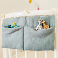 Bedside Storage Bag Baby Crib Organizer Hanging Bag For Dormitory Bed Bunk Hospital Bed Rails Book Toy Diaper Pockets Bed Holder