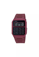 Casio Watches Men's Data bank CA-53WF-4B Red Resin Band Calculator Watch