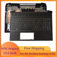 Original NEW For HP Pavilion Gaming 15-EC 15-ec0000 Laptop Case Palmrest Upper Case US Backlit Keyboard Frame Case L72598-001