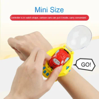 Gravity Sensing Remote Control RC Smart Watch Car 1:58 Mini Cartoon With 2.4G USB Rechargeable Toys For Children Gift