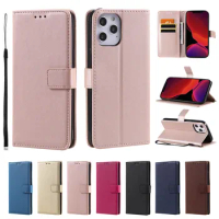 Leather Case Protect Cover For iPhone 15 14 13 12 Mini 11 Pro Max X XR XS Max 7 8 6 6s Plus SE 2020 Stand Flip Wallet Case