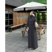 LC - Gamis Mecca Abaya Set Kerudung Gamis Syar'i Terbaru Bahan Jersey Premium Abaya Umroh Busui Frie