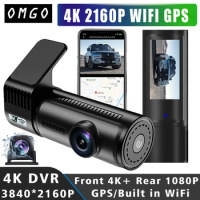 Mini Dash Cam 4K 2160P Car DVR Camera Support WIFI GPS Dual Lens Video Drive Recorder Dashcam Registrar Black Box Night Vision