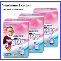 Diapex Wonder Pants (M/L/XL/XXL) 3PACKS(1CTN) Lampin Bayi