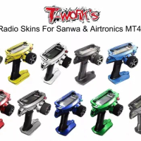 T-WORK'S Sanwan MT44 Radio Skin Sticker Mirror Chrome Radio 3D Colors Graphite Sticker for sanwa MT44 Gift screen protector
