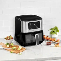 6-Qt Basket Air Fryer Oven that Roasts, Bakes, Broils &amp; Air Frys Quick &amp; Easy Meals - Digital Display with 5 Presets